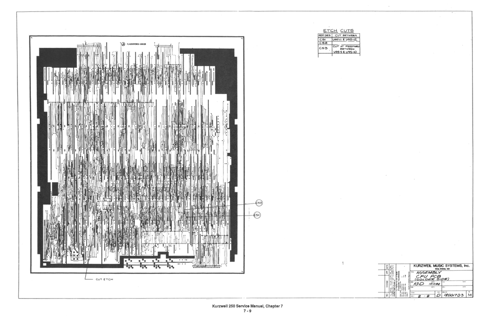 Assembly CPU Board (12001703), 2 of 2 Solder Side - Sheet 1